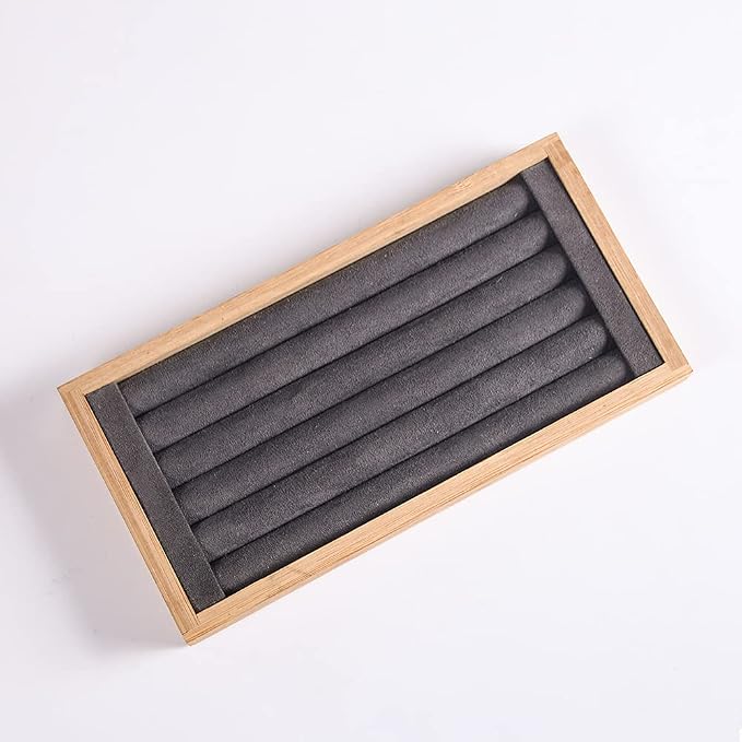 Coward Bamboo Ring Earrings Display Holder Jewelry Storage Tray Organizer - Image 4
