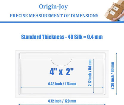 Origin-Joy 25 PCS Self-Adhesive Index Label Pockets - Image 2