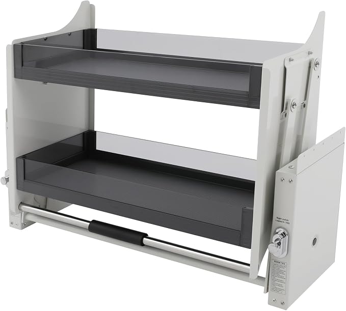 2 Tier Kitchen Cabinet Pull Down Shelf Storage, Pull-down Shelf - Image 8