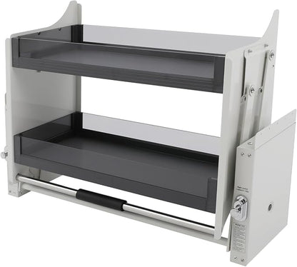 2 Tier Kitchen Cabinet Pull Down Shelf Storage, Pull-down Shelf - Image 8