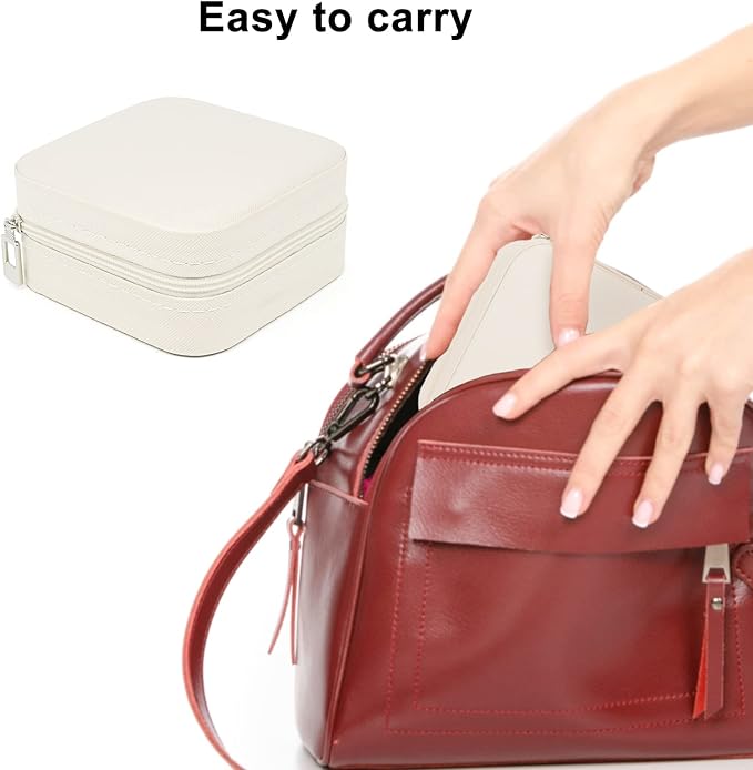 KEINE MARKE Small Jewelry Box, Travel Portable Jewelry Case - Image 7