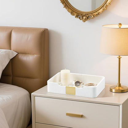 Valet Tray Desktop Storage Organizer, PU Leather Catchall Bedside Vanity Tray - Image 5