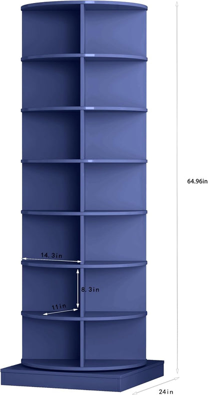 HomVent Rotating Shoe Rack, 7-Tier Spinning Shoe Rack Tower | 360° Revolving - Image 3