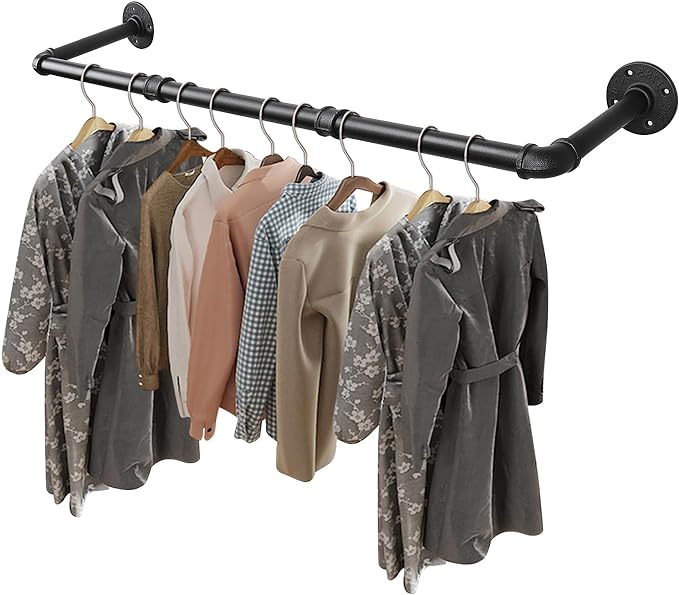 Livabber Industrial Pipe Clothes Rack, Heavy Duty Detachable Iron Garment Rack by Livabber