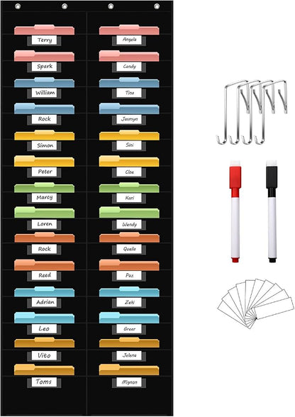28 Pocket Hanging Wall File Organizer by ANCOMEDO