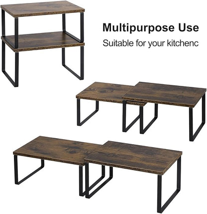 NEX Kitchen Cabinet and Counter Shelf Organizer, Shelf Riser - Image 6