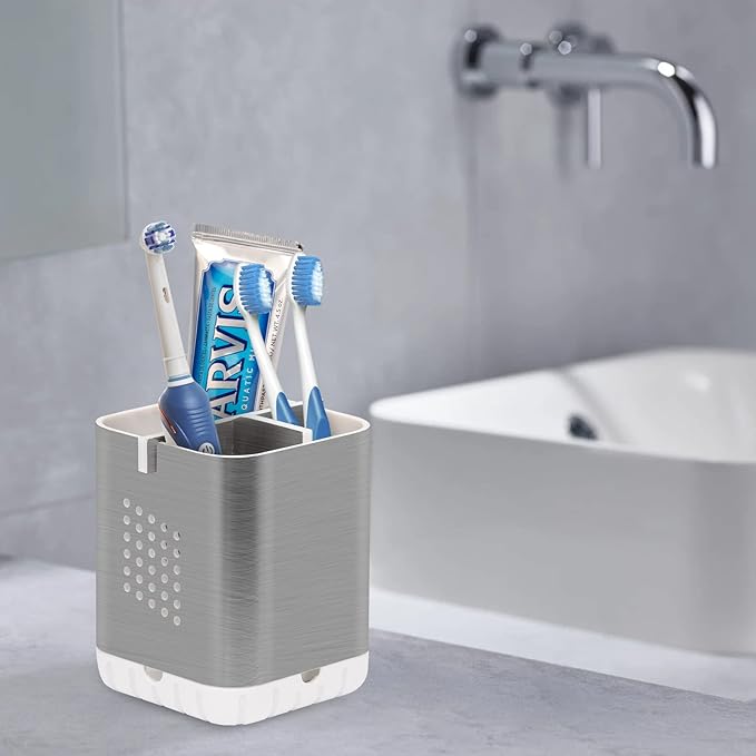 Boperzi Toothbrush Holder Toothpaste Organizer Drainage - Image 2