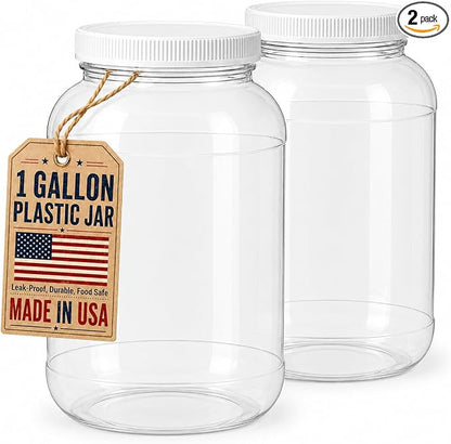 kitchentoolz 1 Gallon Large Plastic Mason Jar by KITCHENTOOLZ