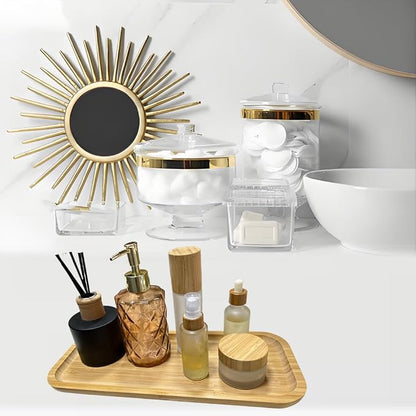 Wood Vanity Tray, Bathroom Counter Solid Bamboo Organizer, Toilet Tank Top - Image 7