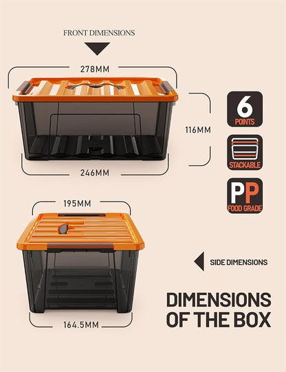 WYT 5-Quart Small Storage Container Bin - Image 2