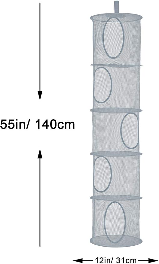 2Pcs Hanging Mesh Space Saver Bags Organizer, Foldable Storage Organizer 5 - Image 3