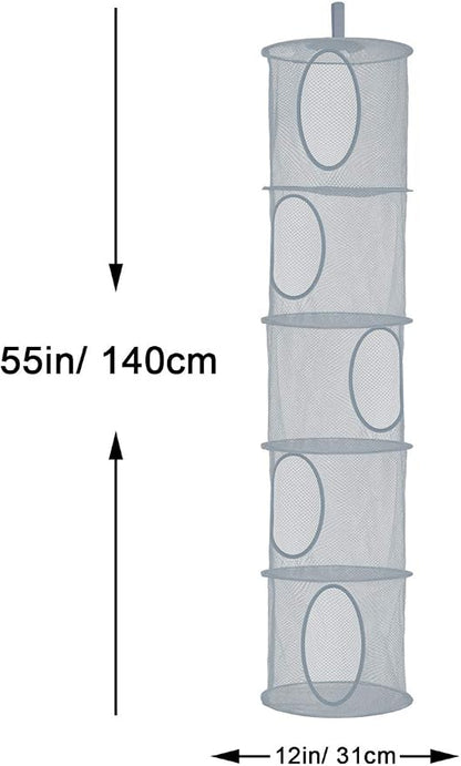 2Pcs Hanging Mesh Space Saver Bags Organizer, Foldable Storage Organizer 5 - Image 3