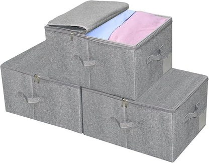iwill CREATE PRO Pack of 3, 17.7 * 13.8 * 9.8" Stackable Folding Storage Baskets - Image 8
