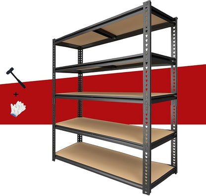 Heavy Duty Garage Shelving, 5-Tier Metal Storage Shelves, 2400LBS Shelving Unit by Unknown