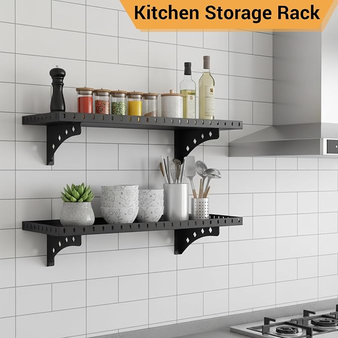 2 Pack Garage Wall Shelf, 1X2 Ft Heavy Duty Shelving, - Image 2