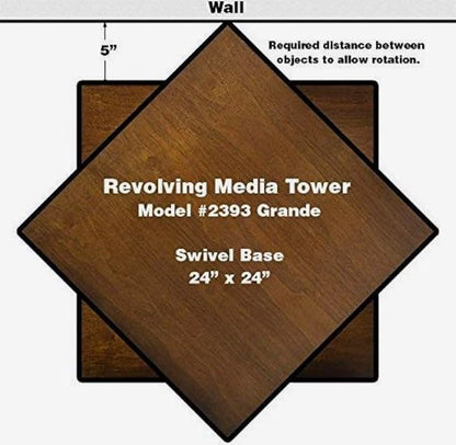 Venture Horizon Revolving Media Tower 1600 Grande-Walnut - Image 3