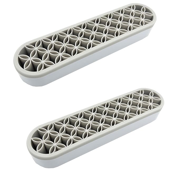 TANG SONG 2 PCS Silicone Make up Brush Holder Cosmetic Storage Box Desktop by TANGSONG