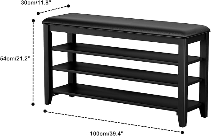Taitiy Shoe Rack Bench Entryway Storage, Shoe Organizer Bench - Image 2