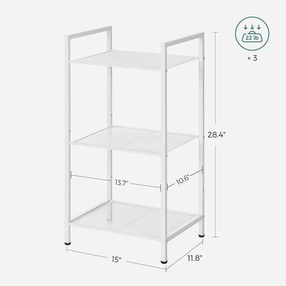 SONGMICS 3-Tier Storage Rack, Bathroom Shelf, Extendable Plant Stand - Image 3