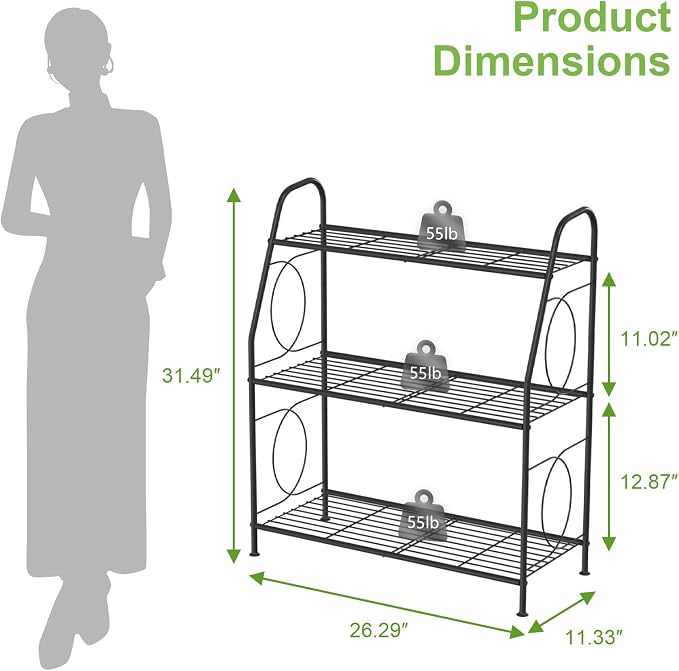 VyGrow Plant Stand, 3 Tier Plant Shelf - Image 5