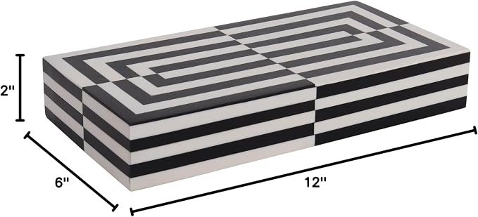 Handicrafts Home Large Decorative Storage Box 12x6– Coffee Table Organizer Box - Image 9