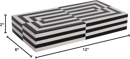 Handicrafts Home Large Decorative Storage Box 12x6– Coffee Table Organizer Box - Image 9