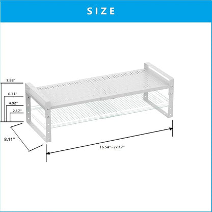 Expandable, Adjustable & Stackable Spice Rack, Cabinet Kitchen Countertop Shelf - Image 5
