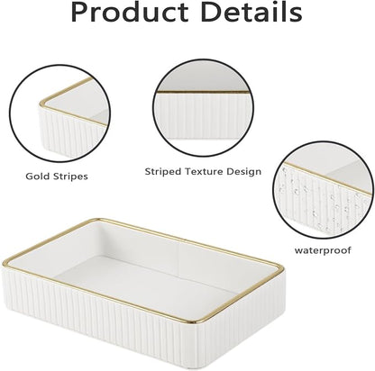 PU Leather Valet Tray, Desk Organizer Tray Nightstand Organizer Trinket Dish - Image 8
