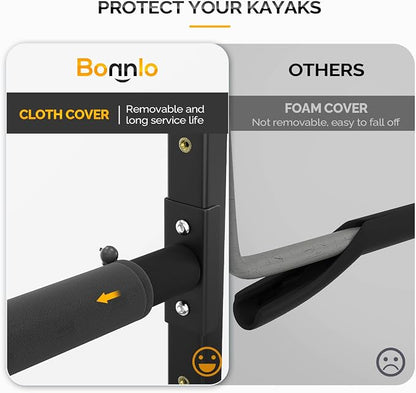Bonnlo Kayak Storage Rack, Adjustable Heavy Duty Kayak Rack - Image 5