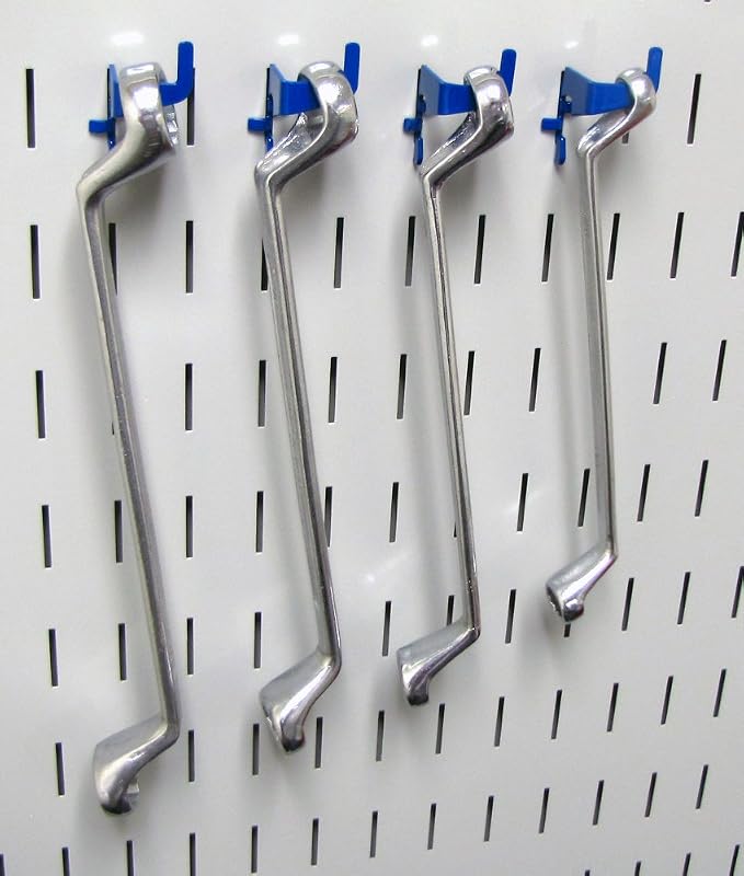 Wall Control KT-200-DLX Blue Slotted Metal Pegboard Hook Kit - Image 3