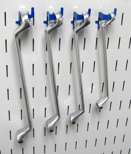 Wall Control KT-200-DLX Blue Slotted Metal Pegboard Hook Kit - Image 3