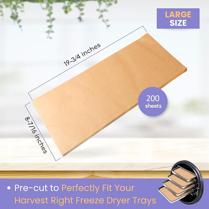 200 pack Parchment Paper For Harvest Right Freeze Dryer - Image 2