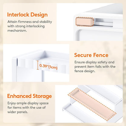 Lifewit Perfume Organizer with Fences, Plastic Cologne Stand, Tool-Free Assembly - Image 7