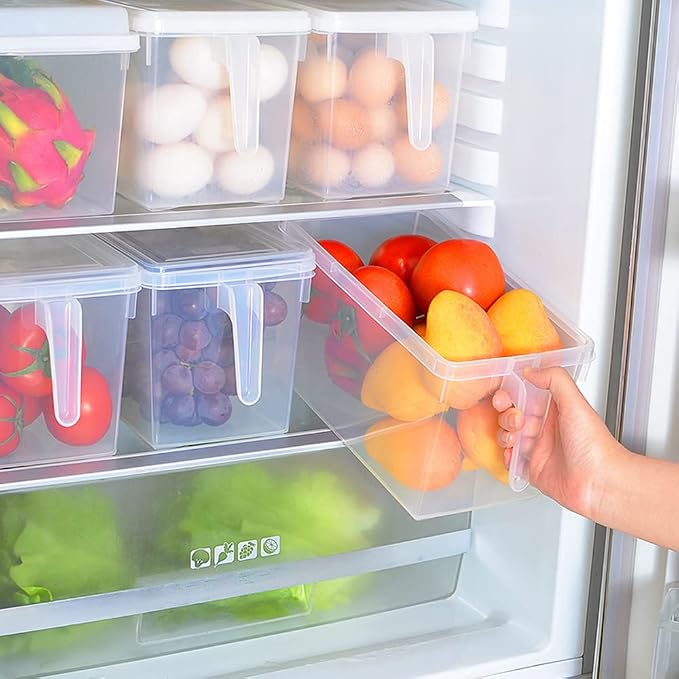 Sooyee Fridge Storage Containers Produce Saver, 4 Pack x 4L Stackable - Image 4
