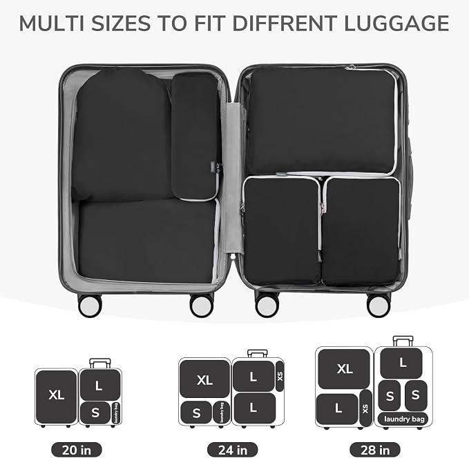 CherryNow Compression Packing Cubes, 7 Set Packing Cubes - Image 5