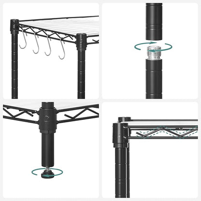 SONGMICS 7-Tier Storage Shelves, Wire Shelving Unit, Kitchen Metal Shelves - Image 9