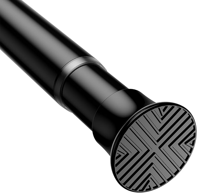 Black Shower Curtain Rod, 32-76 Inches, 7/8 Inch Diameter, 1 Pack | Adjustable - Image 8