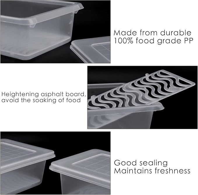 Nsmykhg Food Storage Containers, 6 Pack Fridge Organizer Case - Image 6