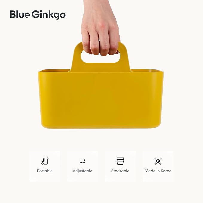 BLUE GINKGO Stackable Organizer Caddy – Korean-Made Portable Tote - Image 5