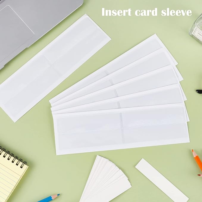 60 Pack 1.2" x 4.3" Self Adhesive Label Holders - Image 5