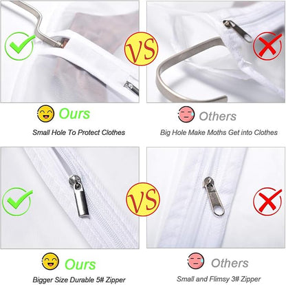 Garment Bags for Hanging Clothes 24'' x 55 '' Transparent Lightweight - Image 4