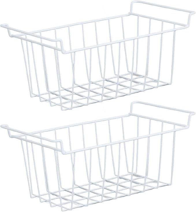 2PCS Freezer Organizer Bins, Steel Wire Freezer Basket by Unknown