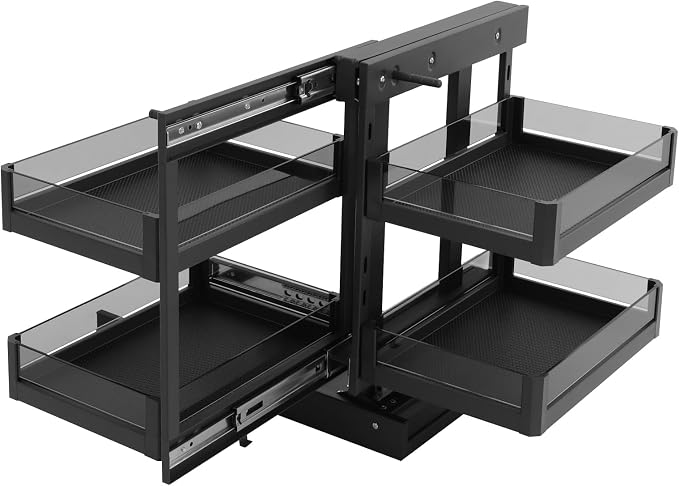 Corner Pull Out Organizer, Blind Corner Pull Out Organizer, 2 Tier Pullout - Image 6