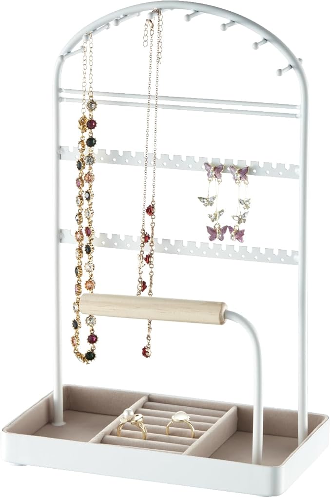Multi-Functional Jewelry Holder Organizer Necklace Display Stand Velvet Lined by Saydear