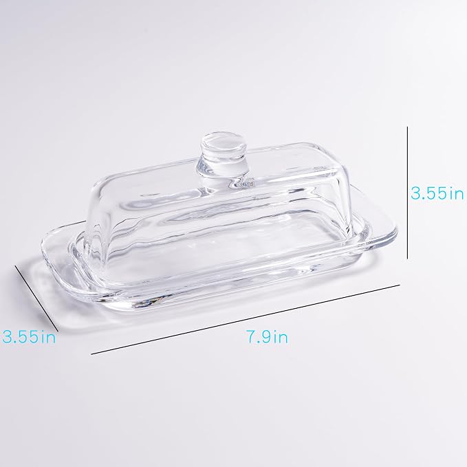 Glass Butter Dish with Cover - Image 8