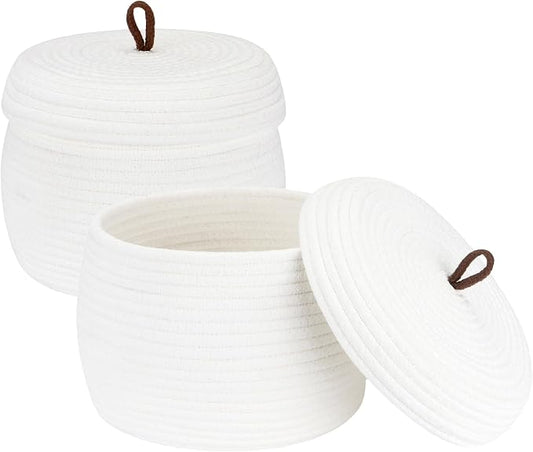 Sea Team Round Cotton Rope Storage Basket by SeaTeam