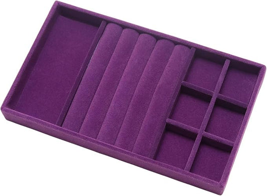 Velvet Jewelry Trays for Drawers, Ring Earring Necklace Bracelet Organizer by Unknown