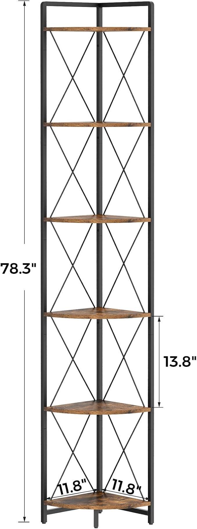6 Tier Corner Shelf Stand, Metal Corner Shelf, Plant Stand Display Shelf - Image 2