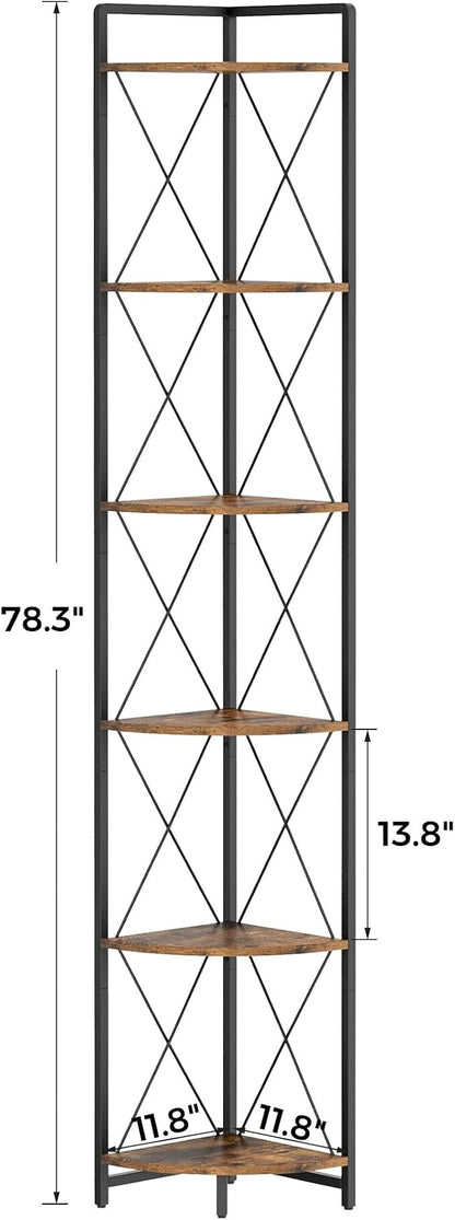 6 Tier Corner Shelf Stand, Metal Corner Shelf, Plant Stand Display Shelf - Image 2
