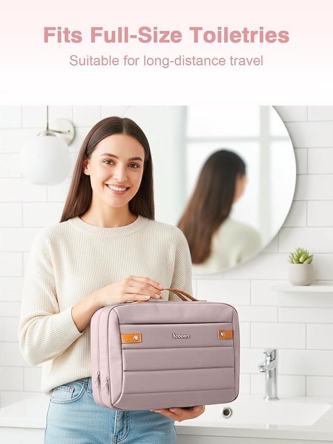 Women's Hanging Toiletry Bag, Waterproof Travel Cosmetic Organizer - Image 2